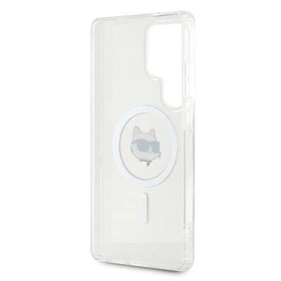 7. Case Karl Lagerfeld Button Choupette Head Printed Logo MagSafe Samsung Galaxy S25 Ultra white