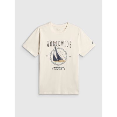 5. Men's regular printed T-shirt 4F 4FRSS26TTSHM3993-11S