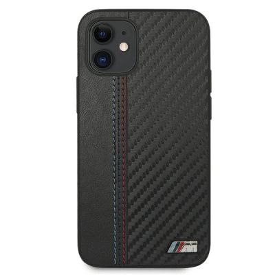 3. BMW M Collection PU Carbon Stripe Case for iPhone 12 mini - Black