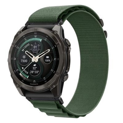 2. Tech-Protect Nylon Pro Band for Garmin Fenix 5X / 5X Plus / 6X / 6X Pro / 7X / 8 / 8 Pro / 9 / 9 Pro (51 mm) – green
