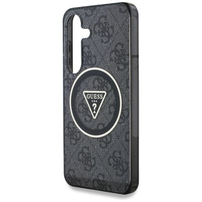 6. Guess 4G Glitter Triangle Buttons MagSafe case for Samsung Galaxy S25 black