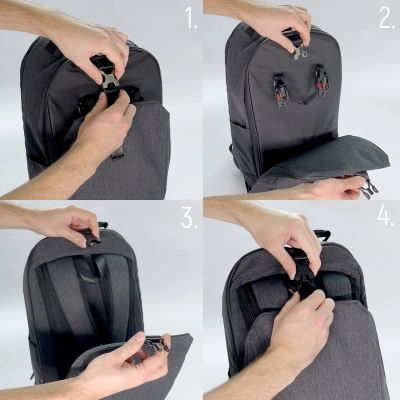 12. Wozinsky bicycle trunk bag, bicycle backpack with frame, 2-in-1, 40l, black (WBB33BK)