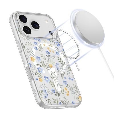 2. Tech-Protect FlexAir MagSafe Case for iPhone 17 Pro Max - Daisies with Leaves