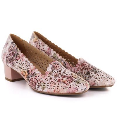 4. Women's openwork high-heeled shoes, multicolor Potocki 26-12393