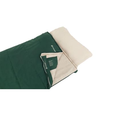 2. Outwell Contour Prime Adult Rectangular Polyester Sleeping Bag Green