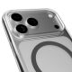 4. Puro Lite Mag TPU+PC Case Compatible with MagSafe for iPhone 17 Pro - Transparent with Gray Ring