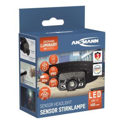 11. Ansmann headlamp priekiniu žibintu HD450FRS Li-Ion, USB-C 1600-0528
