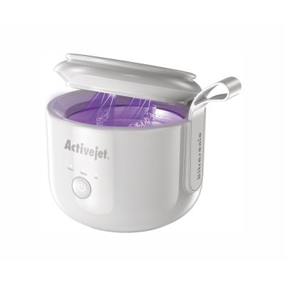 Activejet AUC-198 cordless ultrasonic UV cleaner. For dentures, braces, and jewelry, white.