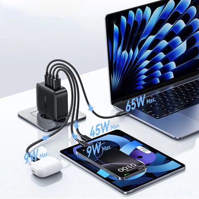 10. Baseus EnerFill FH11 GaN 140W Wall Charger 3xUSB-C + 1xUSB-A - Black