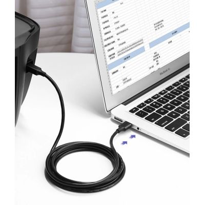 3. Ugreen USB Type B printer cable (male) - USB 2.0 (male) 480 Mbps 1.5 m black (US135 10350)