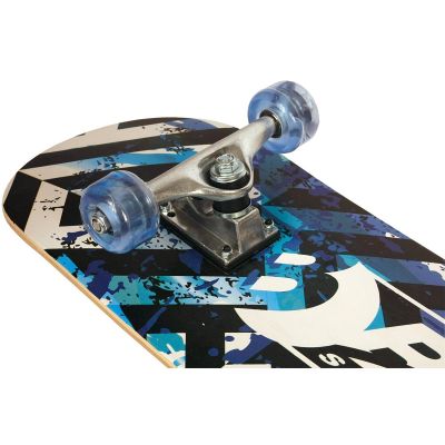 7. STREET BLUE WOODEN SKATEBOARD BEST SPORTING