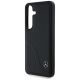6. Mercedes Leather Curved Stitches Case for Samsung Galaxy S25 - Black