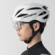 7. Rockbros Bike Helmet with Visor, Detachable UV Protective Goggles, Unisex, Matte - White