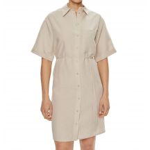 CALVIN KLEIN LINEN BLEND SHIRT DRESS