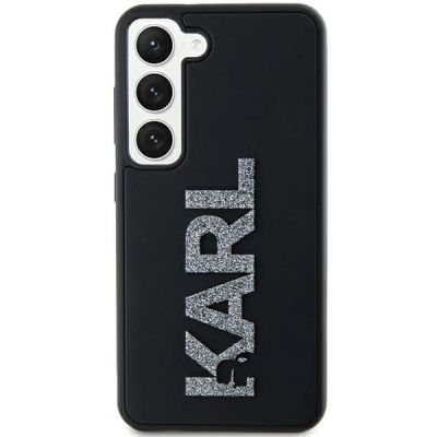 3. Karl Lagerfeld 3D Rubber Glitter Logo case for Samsung Galaxy S24 - black