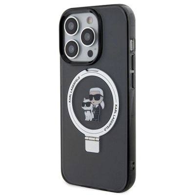2. Karl Lagerfeld KLHMP15XHMRSKCK iPhone 15 Pro Max 6.7" black/black hardcase Ring Stand Karl&Choupette MagSafe