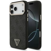Guess 4G Triangle Logo MagSafe Case for iPhone 18 Pro Max / 17 Pro Max, black – gold