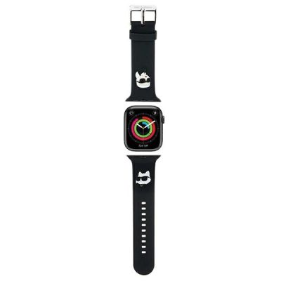 Karl Lagerfeld 3D Rubber Karl&Choupette Heads strap for Apple Watch 38/40/41mm - black
