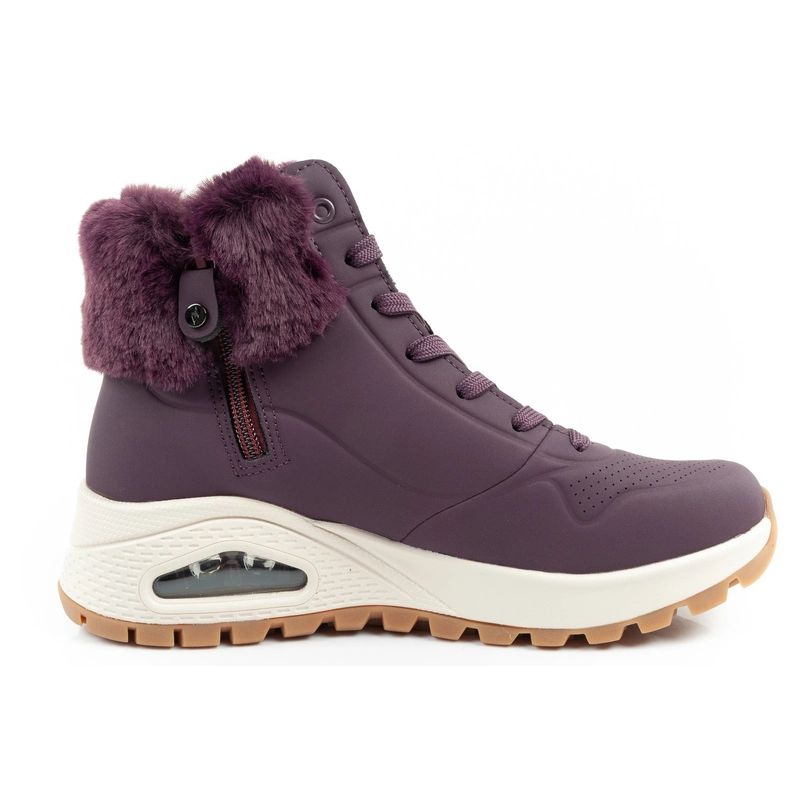 13. Skechers Uno Rugged Women's Insulated Winter Boots Purple