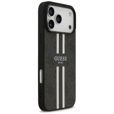 4. Guess 4G Printed Stripes MagSafe case for iPhone 17 Pro Max - black