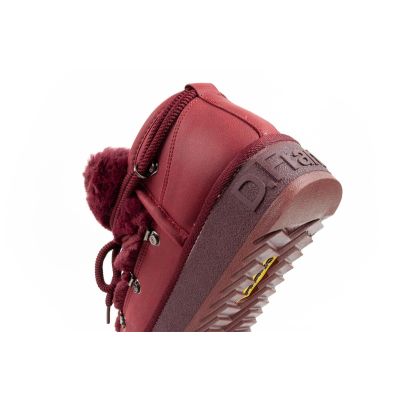 7. D.Franklin women's winter snow boots, fashionable fur lining, burgundy