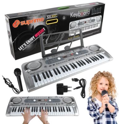 10. SUPRIMO 824 USB - keyboard with microphone for learning to play, designed for children