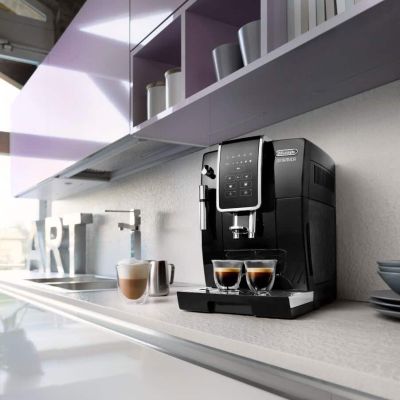 21. DeLonghi Dinamica ECAM 350.15.B (1450W; black) automatic espresso machine