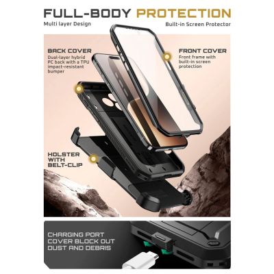 3. Supcase UB Pro Case for iPhone 17 Pro - Black