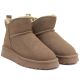 4. Women's leather ankle boots with beige platform snow boots Vinceza 97961