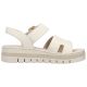 3. Women's beige wedge sandals Rieker V4952-60