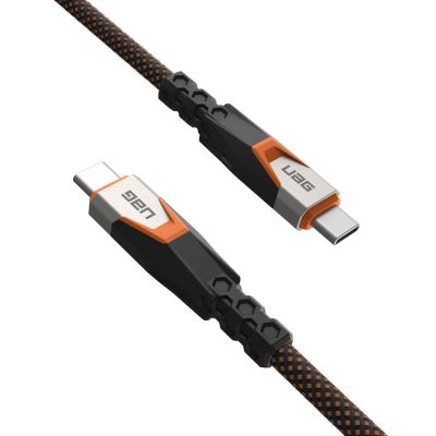6. UAG SRGE - USB-C - USB-C cable, USB 3.2 Gen2 240W/20Gbps, 75 cm (black/orange)