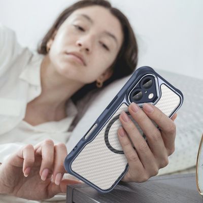 6. Leading Series MagSafe Silicone Case for iPhone 16 - Blue