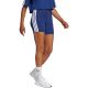 4. Women's adidas Essentials 3-Stripes High Waisted Biker Shorts Blue JE1225