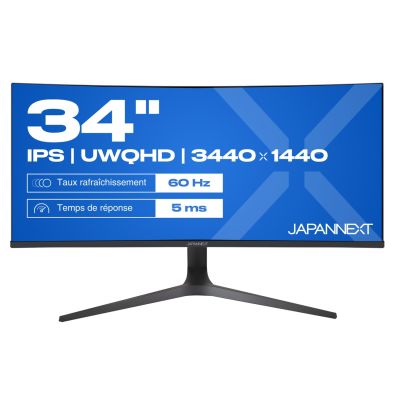 JAPANNEXT Curved Monitor 86.4cm JN-IPS340UWQHD60C-C65W-HS-W