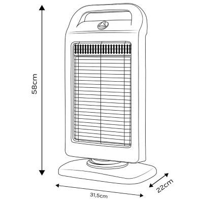 6. Halogen infrared heater 400/800/1200W