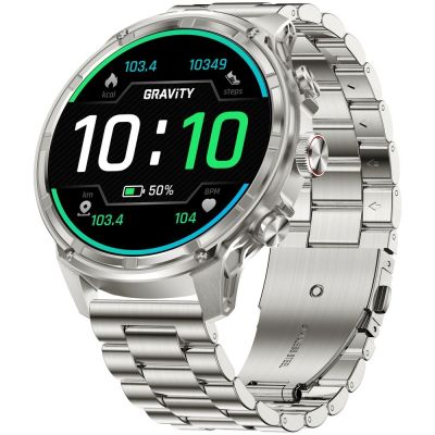 4. Smartwatch Gravity Silver Strap + Bracelet GT41-3