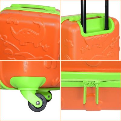 9. PROWORLD KID CABIN TRAVEL SUITCASE 18 INCHES - ORANGE (DINO)
