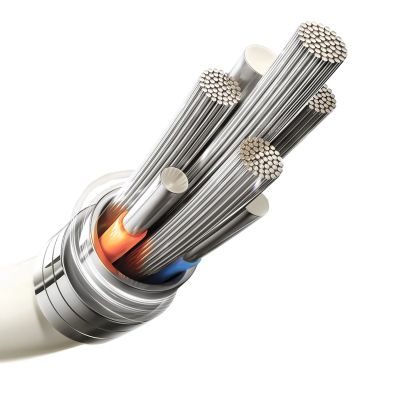 4. Joyroom S-A53 30W USB-C - Lightning Cable with Fluorescent Tip 2m - Beige