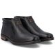 4. Men's leather ankle boots with zipper, black Rieker 14656-00