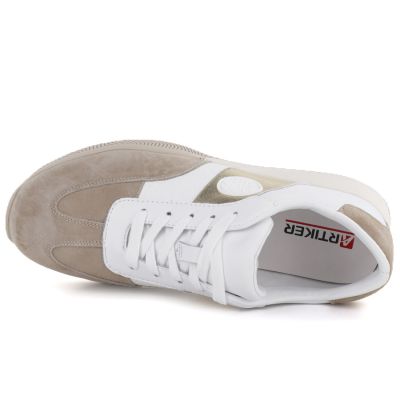 3. Women's leather shoes in white and beige Artiker 58C1113