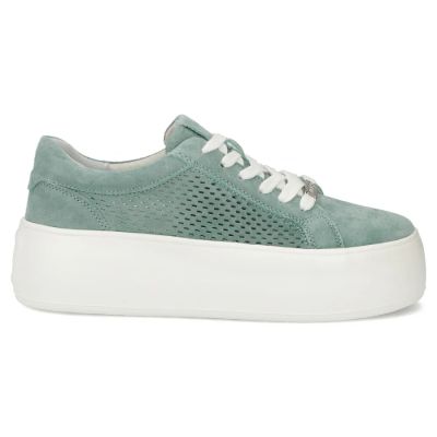 4. Women's leather sneakers openwork green Filippo DP7520/26