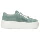 4. Women's leather sneakers openwork green Filippo DP7520/26