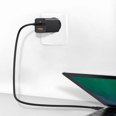 11. Baseus GaN2 Lite fast charger 65W USB / USB Type C Quick Charge 3.0 Power Delivery (gallium nitride) black (CCGAN2L-B01)