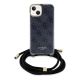 2. Guess Crossbody Cord 4G Print Case for iPhone 15/14/13 - Black