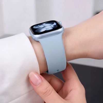 8. Tech-Protect Silicone Strap for Apple Watch 44 / 45 / 46 / 49 mm - Blue