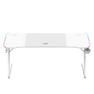 5. Huzaro Hero 4.8 White RGB Gaming Desk