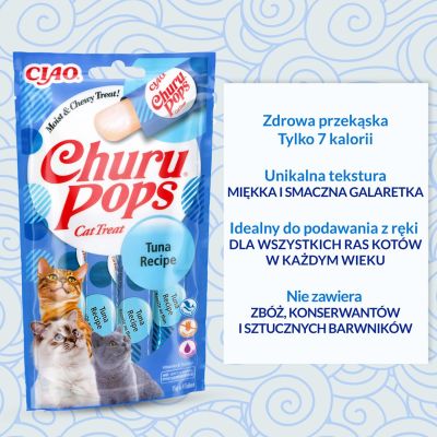 4. CHURU Pops Tuna treat for cats 4x14g