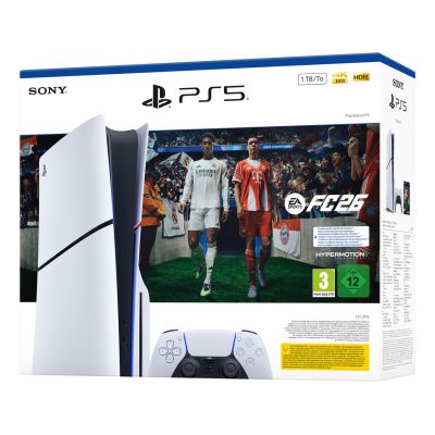 4. Sony PlayStation 5 Slim Disc Edition 1 TB + EA Sports FC 26