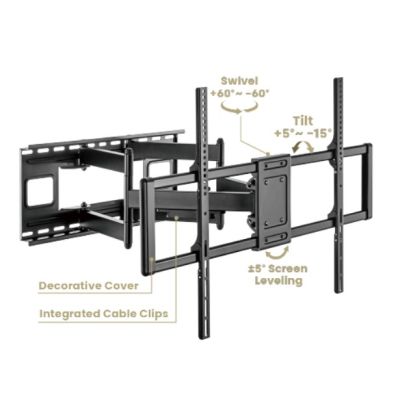 3. GEMBIRD FULL MOTION CEILING MOUNT FOR TV (ADJUSTABLE), 60" - 120", UP TO 120 KG
