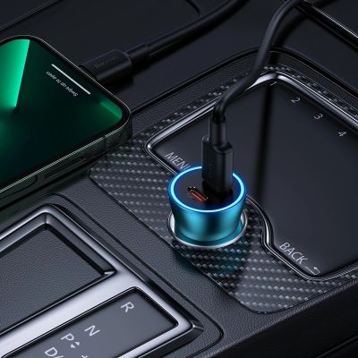 10. Baseus Golden Contactor Pro car charger 2x USB-C 40W blue (CGJP000003)